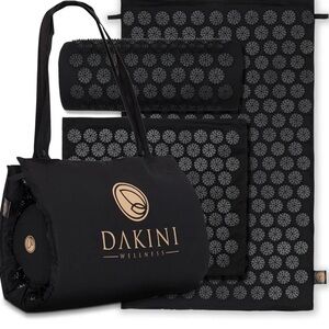DAKINI WELLNESS Full Body Acupressure Mats, & Pillow Set Black